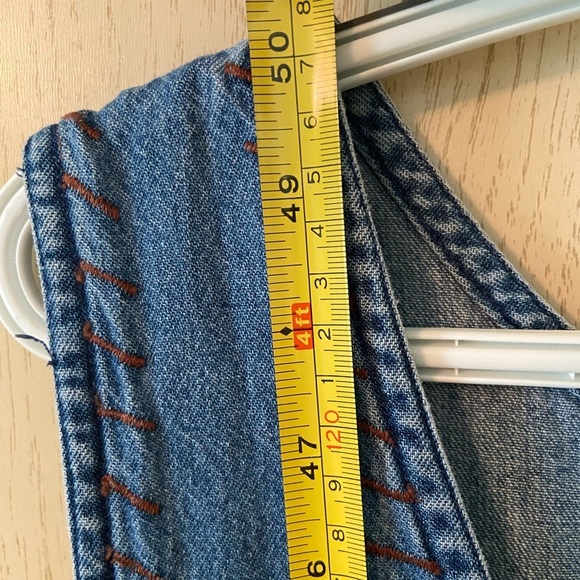 Carolina Blues Plus Denim Jumper Blue Maxi Floral Embroidered Dress 22 / 24 - Picture 8 of 10